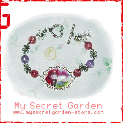 Elfen Lied エルフェンリート Lucy & Nana anime Cabochon Bracelet  Elfen Lied エルフェンリート Lucy & Nana anime Cabochon Bracelet